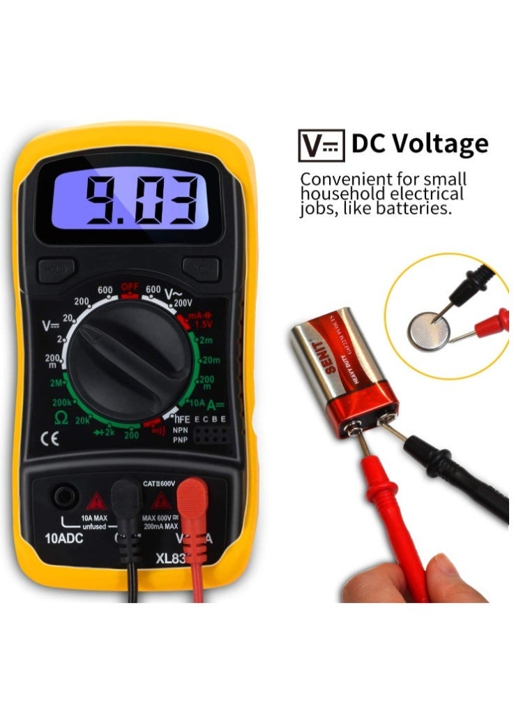 Sausiry LCD Digital Multimeter Voltmeter AC DC Voltage Tester Circuit Checker Buzzer - Image 2